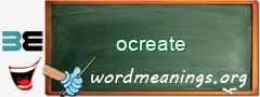 WordMeaning blackboard for ocreate